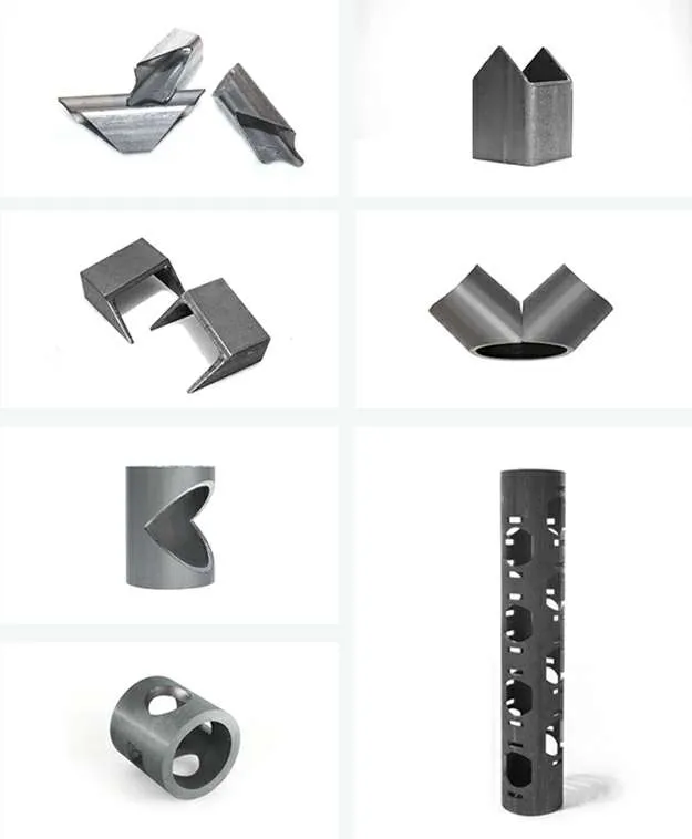 Muestras de corte láser de tubos Serie T2