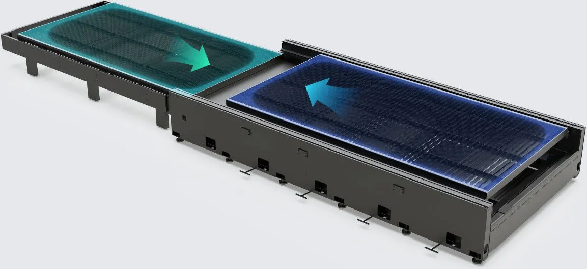 Doble mesa de intercambio de la máquina láser Serie GA