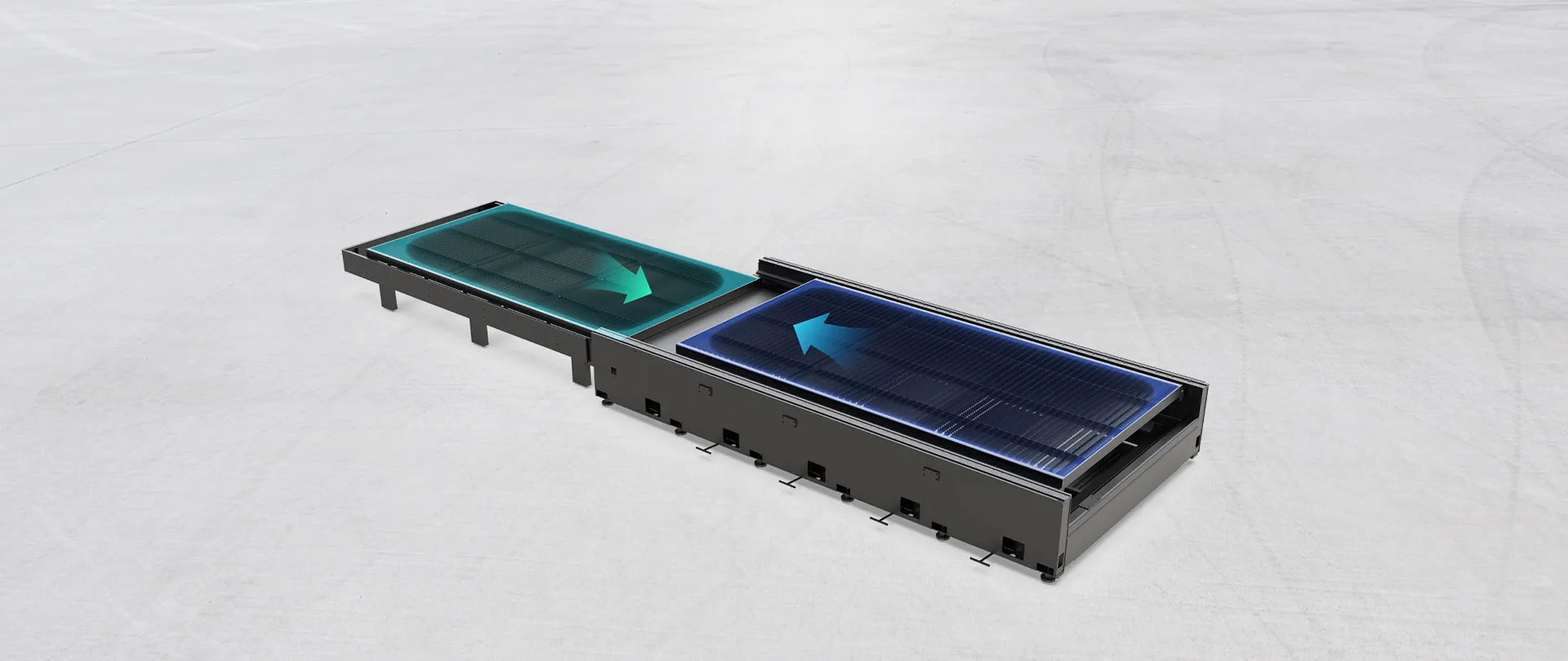 Doble mesa de intercambio de la máquina láser Serie GAR