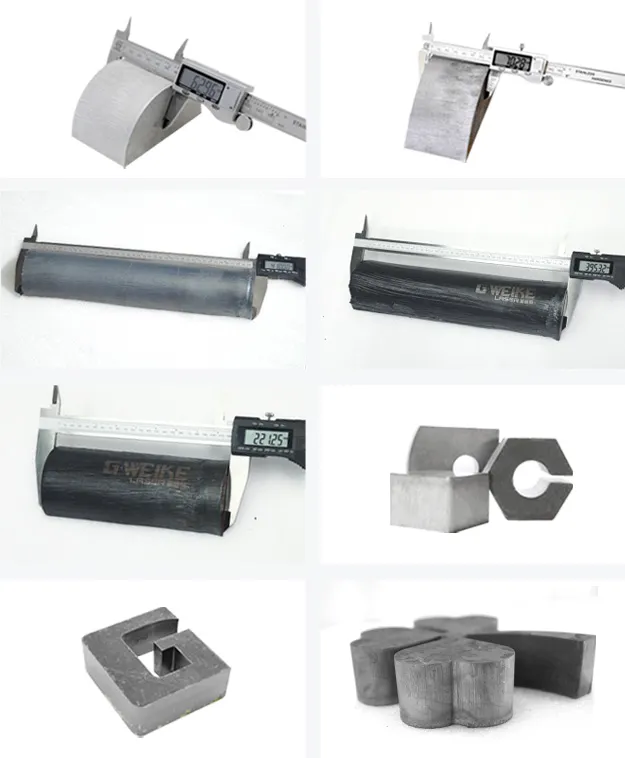 Muestras de corte láser de chapa gruesa Serie GH