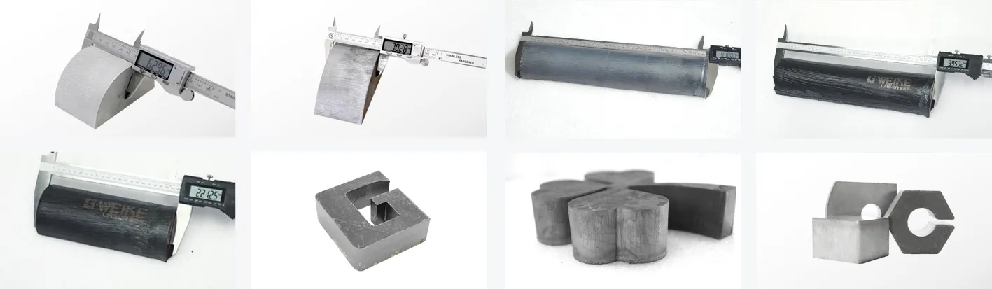 Muestras de corte láser de chapa gruesa Serie GH