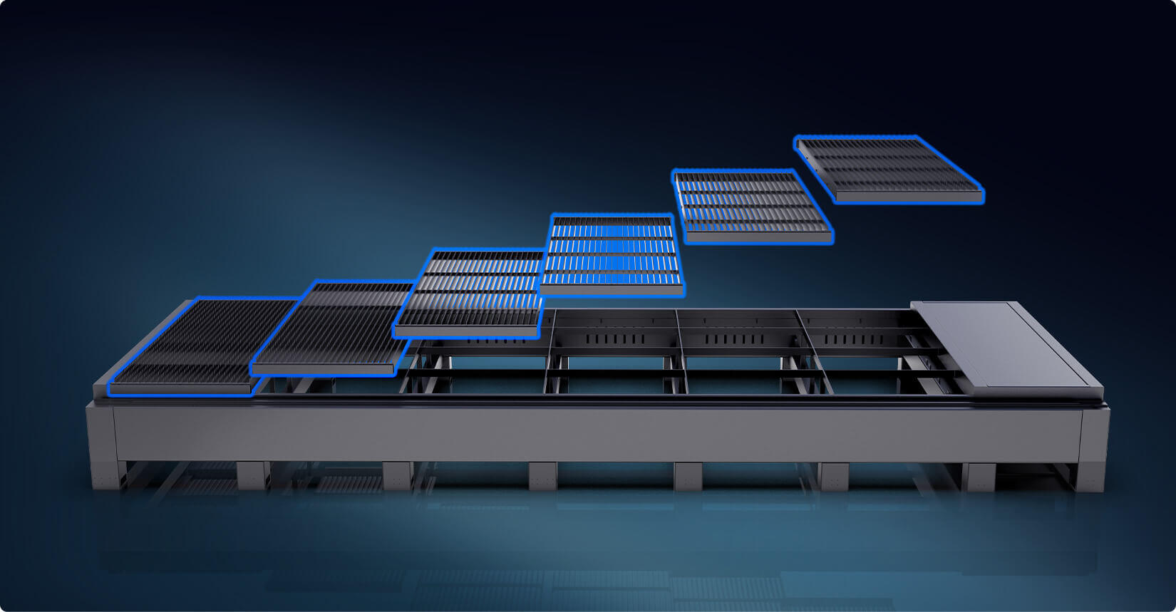 Mesa modular de la máquina de corte láser Serie LN