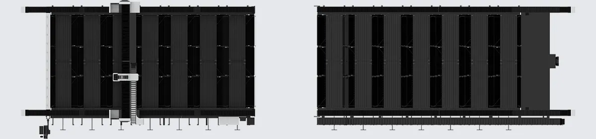 Bancada segmentada de la máquina de corte láser Serie SE